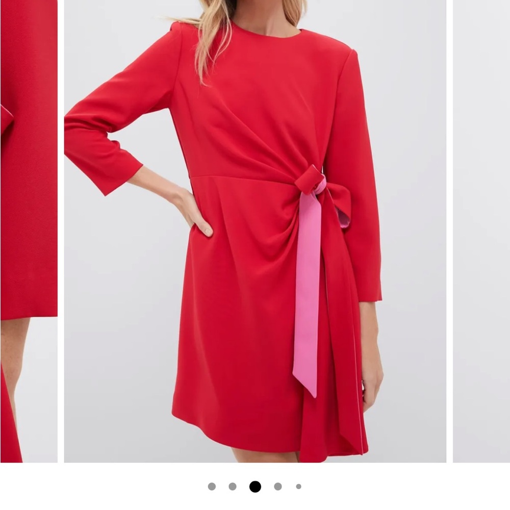 Tuckernuck Red Dress with Pink Bow